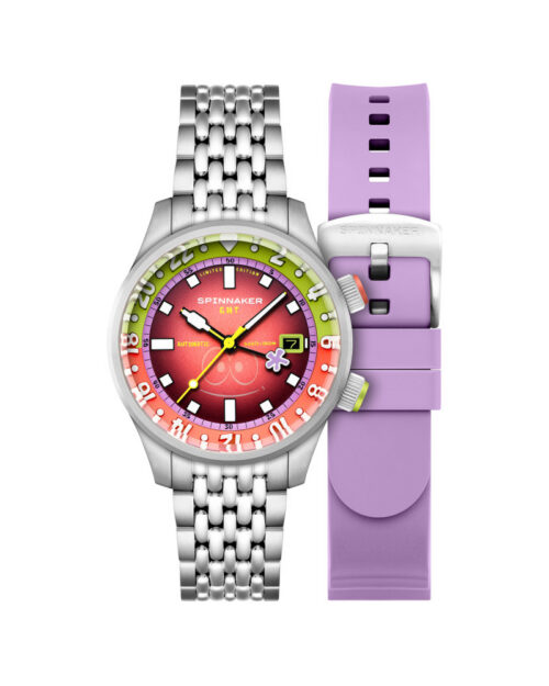Spinnaker SP-5162-44 Bradner GMT Automatic Spongebob Squarepants bubbly grins Patrick Pink Limited Edition