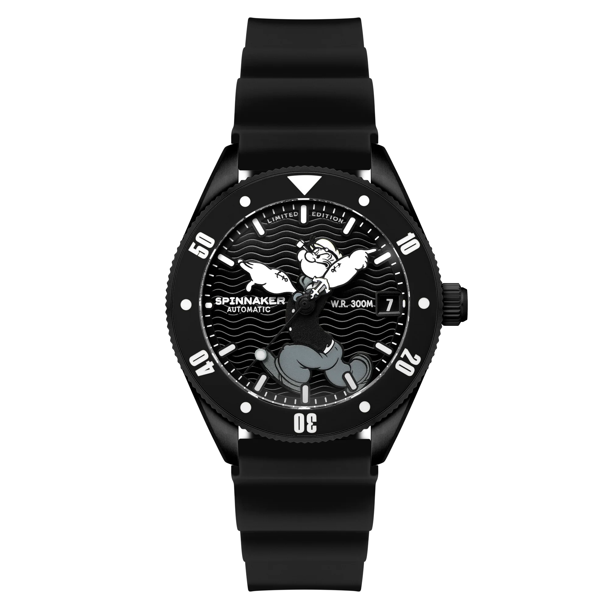 Spinnaker SP-5163-03 Challenger Automatic Popeye Anchor Arms Limited Edition Midnight Mast