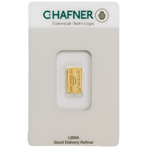 C.Hafner 1G Fine Gold Bar Minted