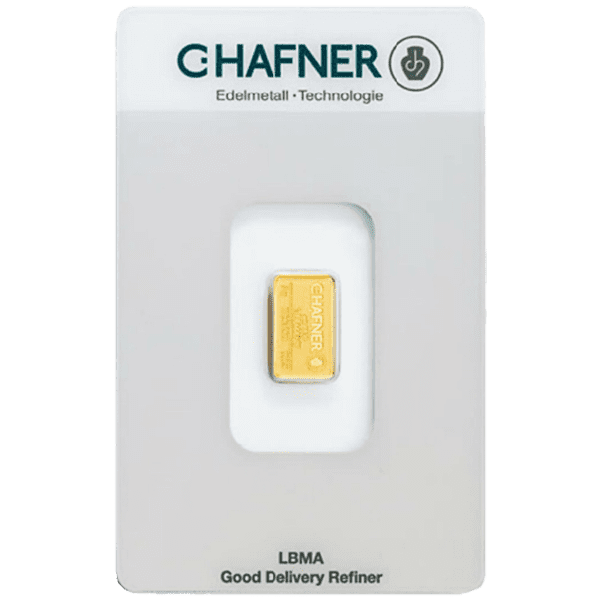 C.Hafner 2G Fine Gold Bar Minted