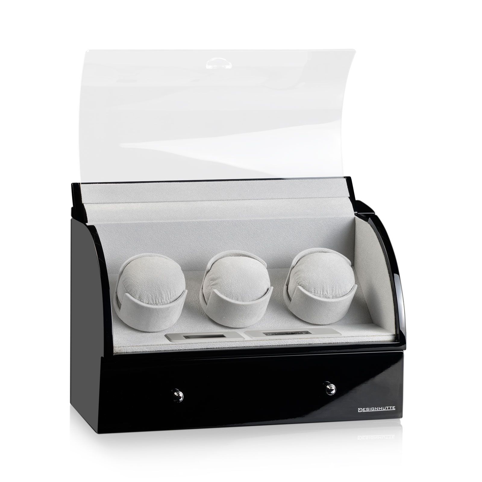 Designhütte Watch Winder Basel 3 LCD – Black