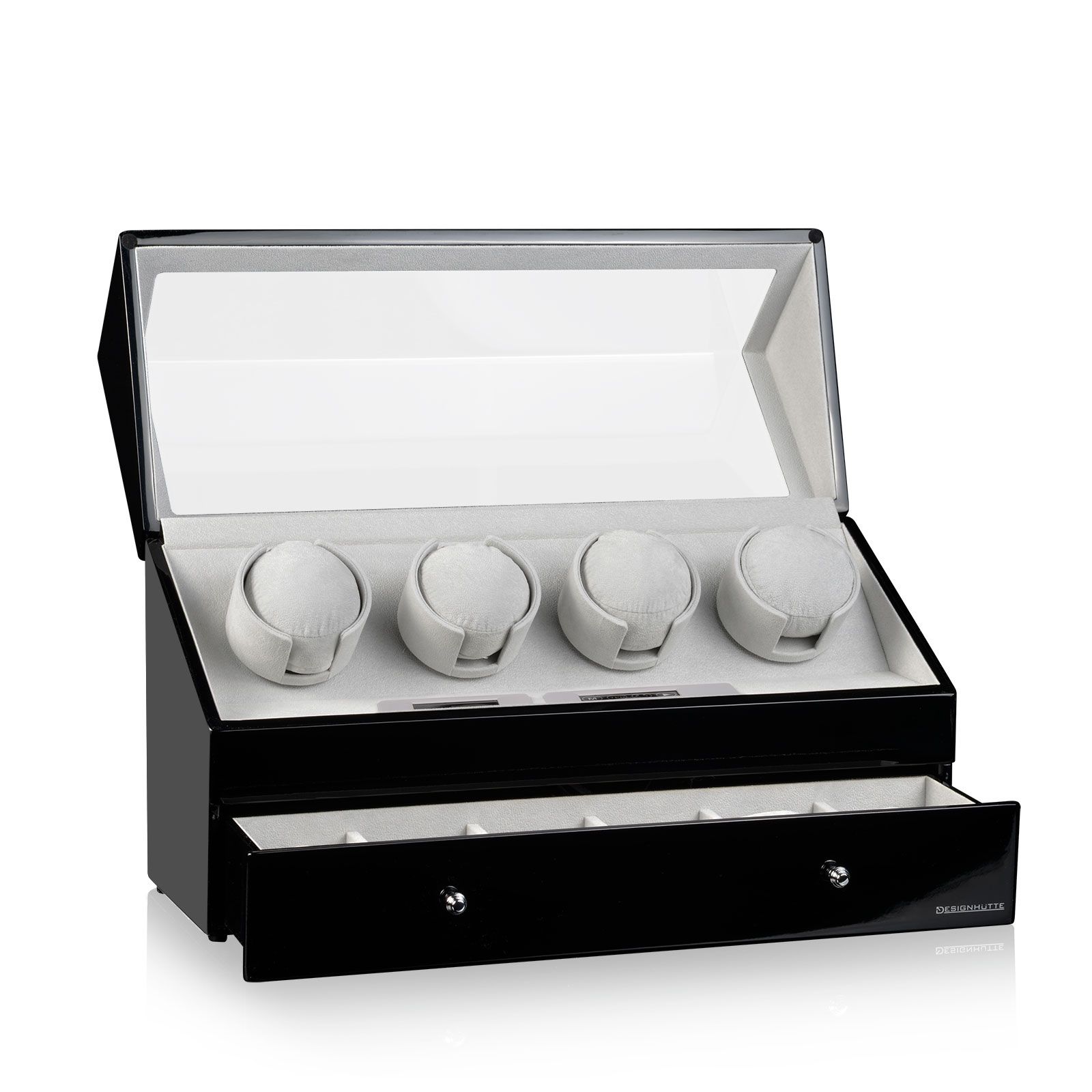 Designhütte Watch Winder San Diego 4 – Black / Grey