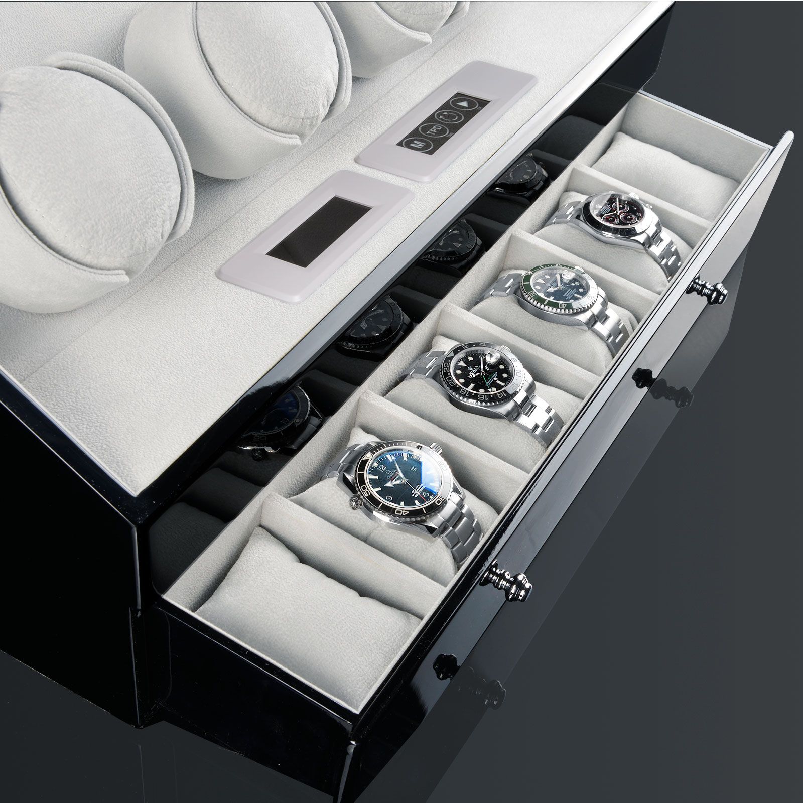 Designhütte Watch Winder San Diego 4 – Black / Grey