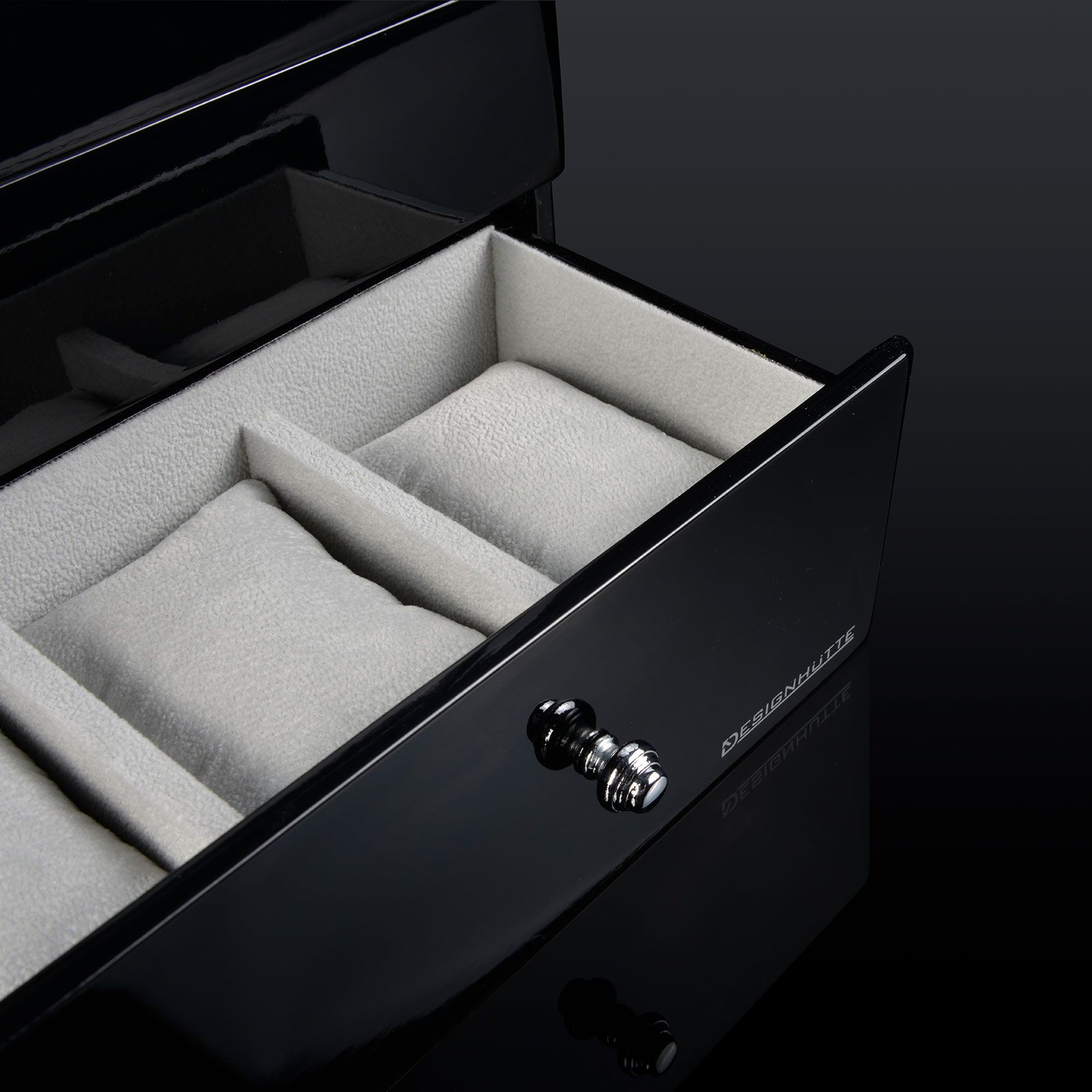 Designhütte Watch Winder San Diego 4 – Black / Grey