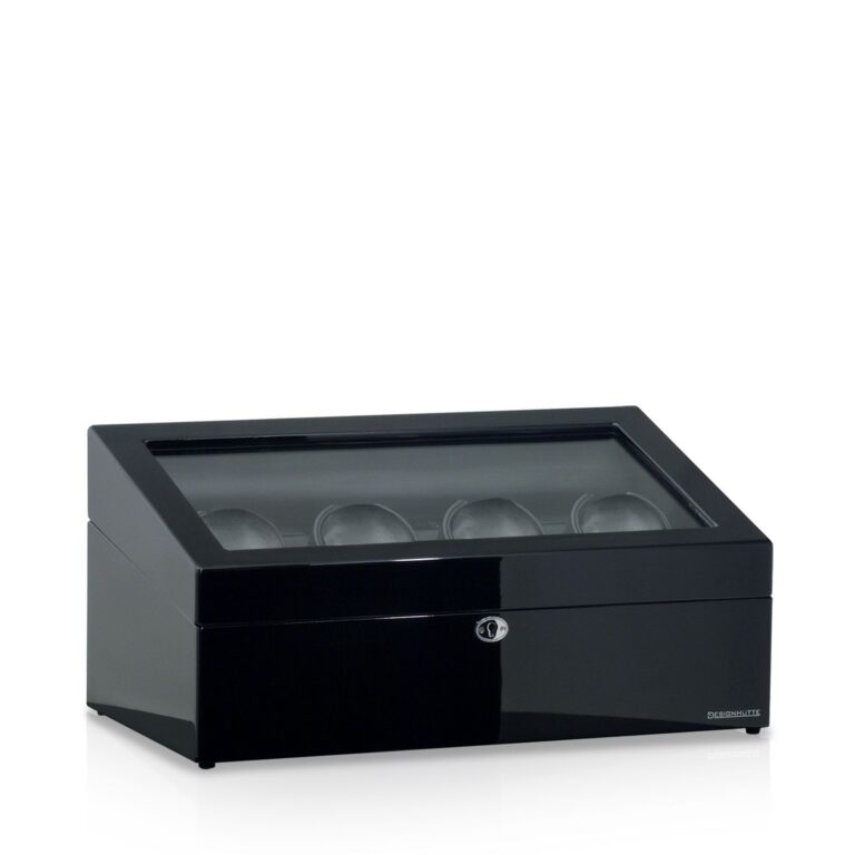 Designhütte Watch Winder Munich 4 LCD - Black / Black
