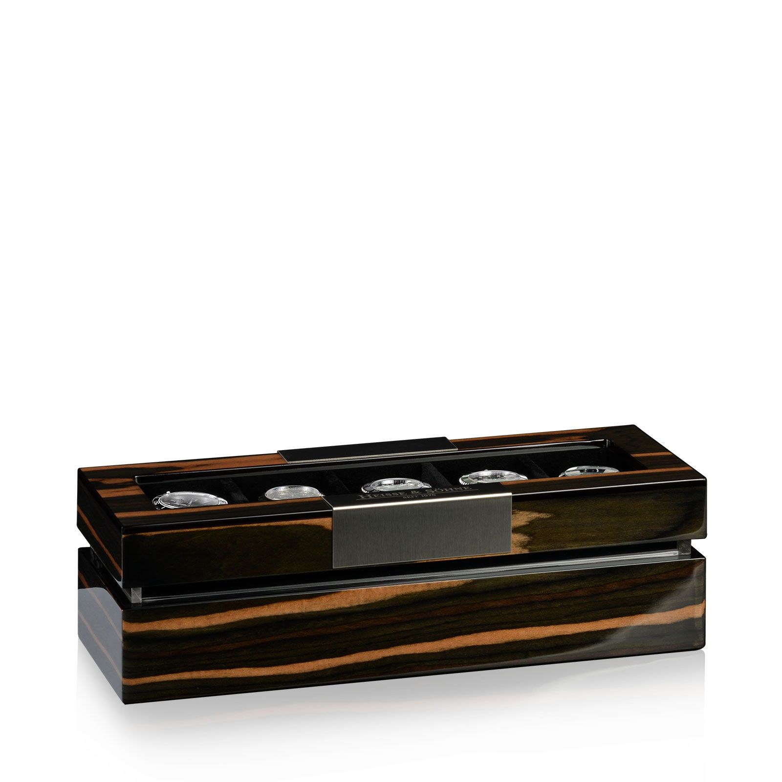 Heisse & Söhne Watch Box Executive 5 – Makassar/Black