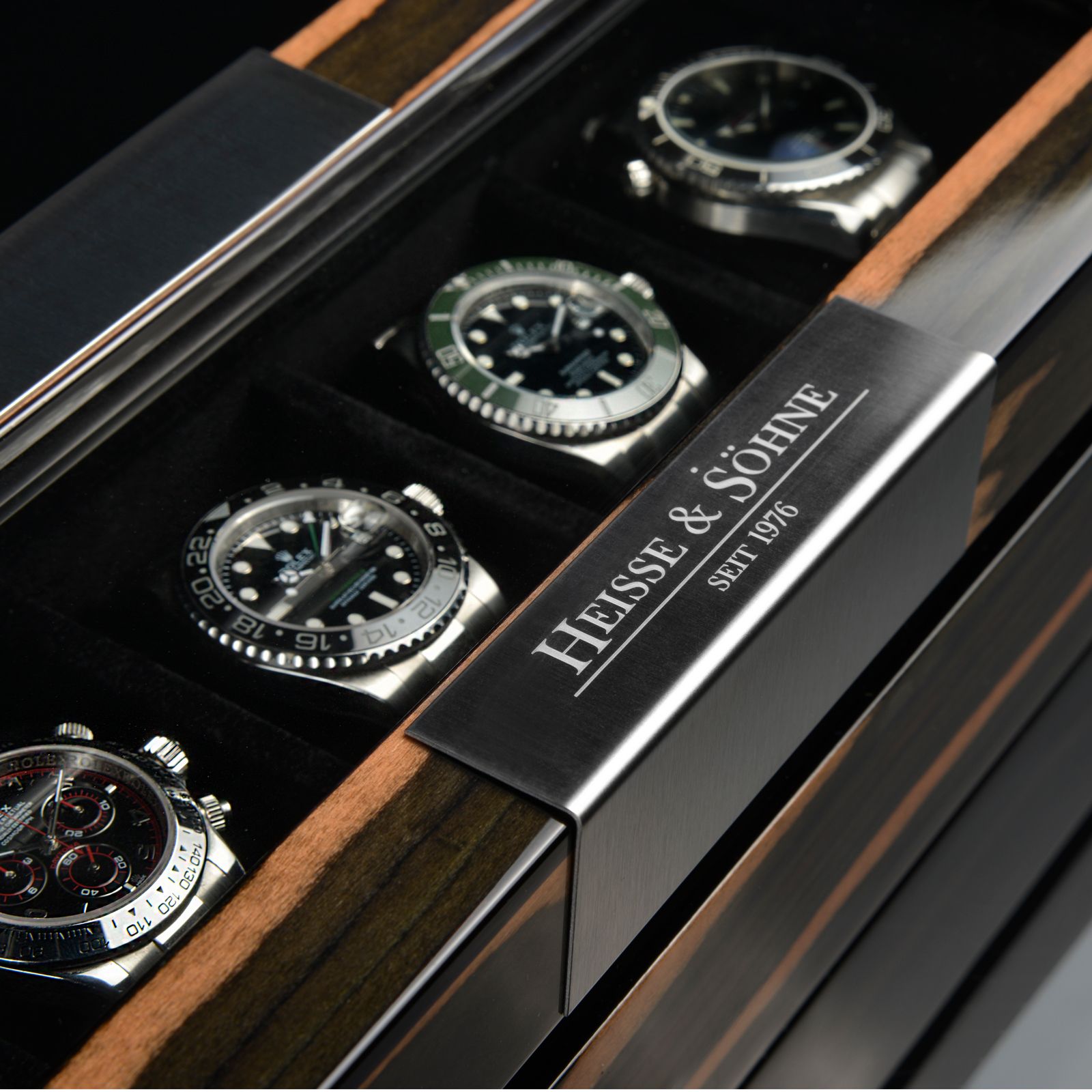 Heisse & Söhne Watch Box Executive 5 – Makassar/Black
