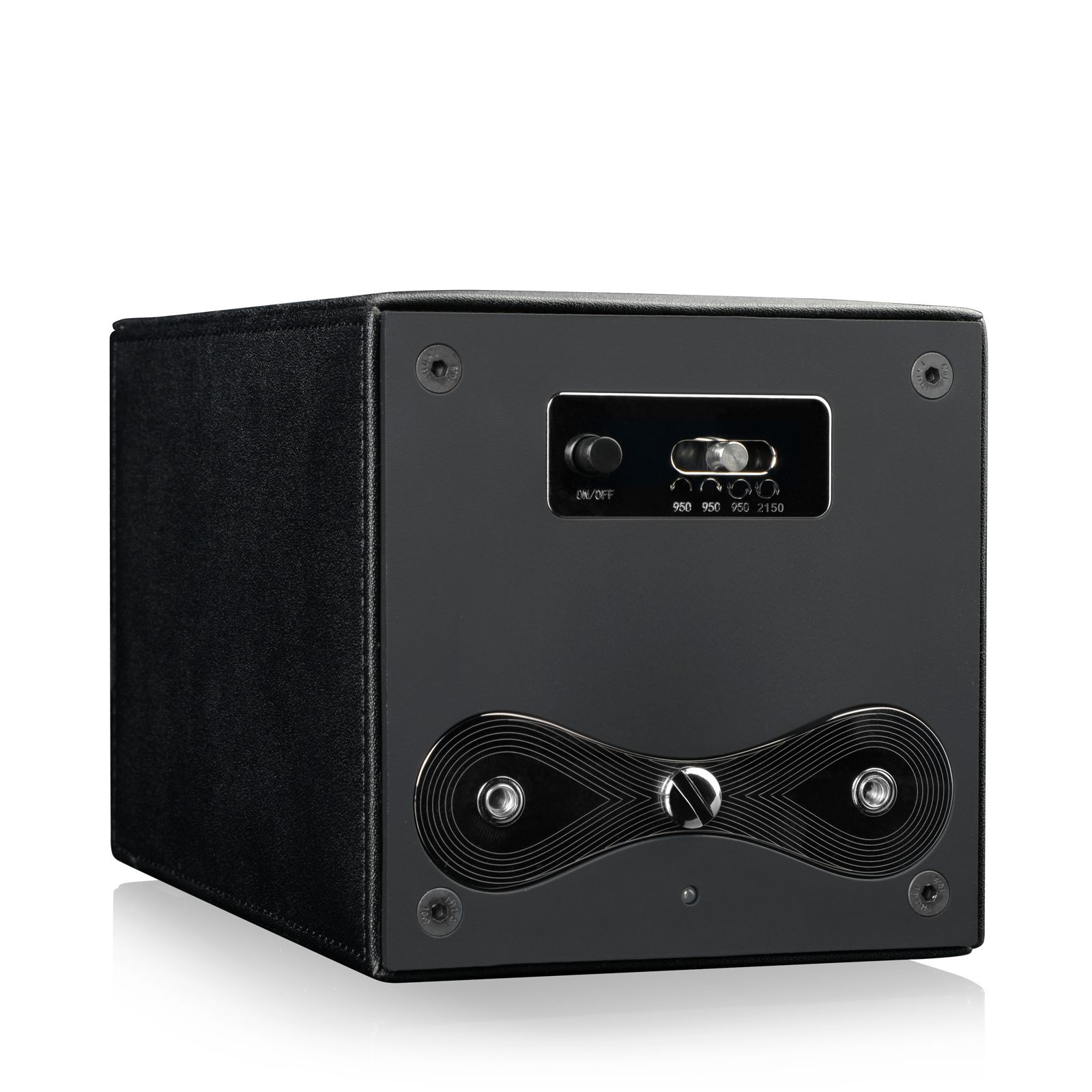 Heisse & Söhne Watch Winder Moon – Black Leather American Walnut Silk Matt