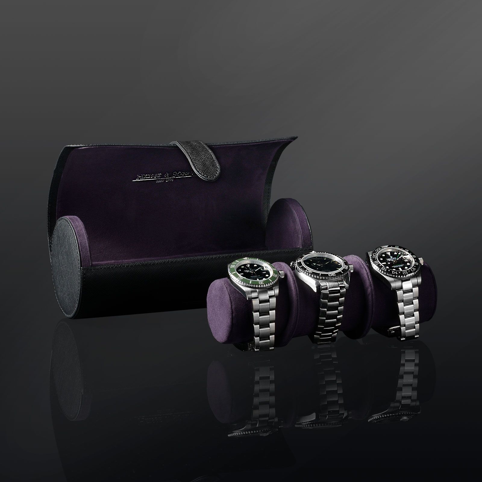 Heisse & Söhne Watch Roll Rondo 3 – Black / Violet