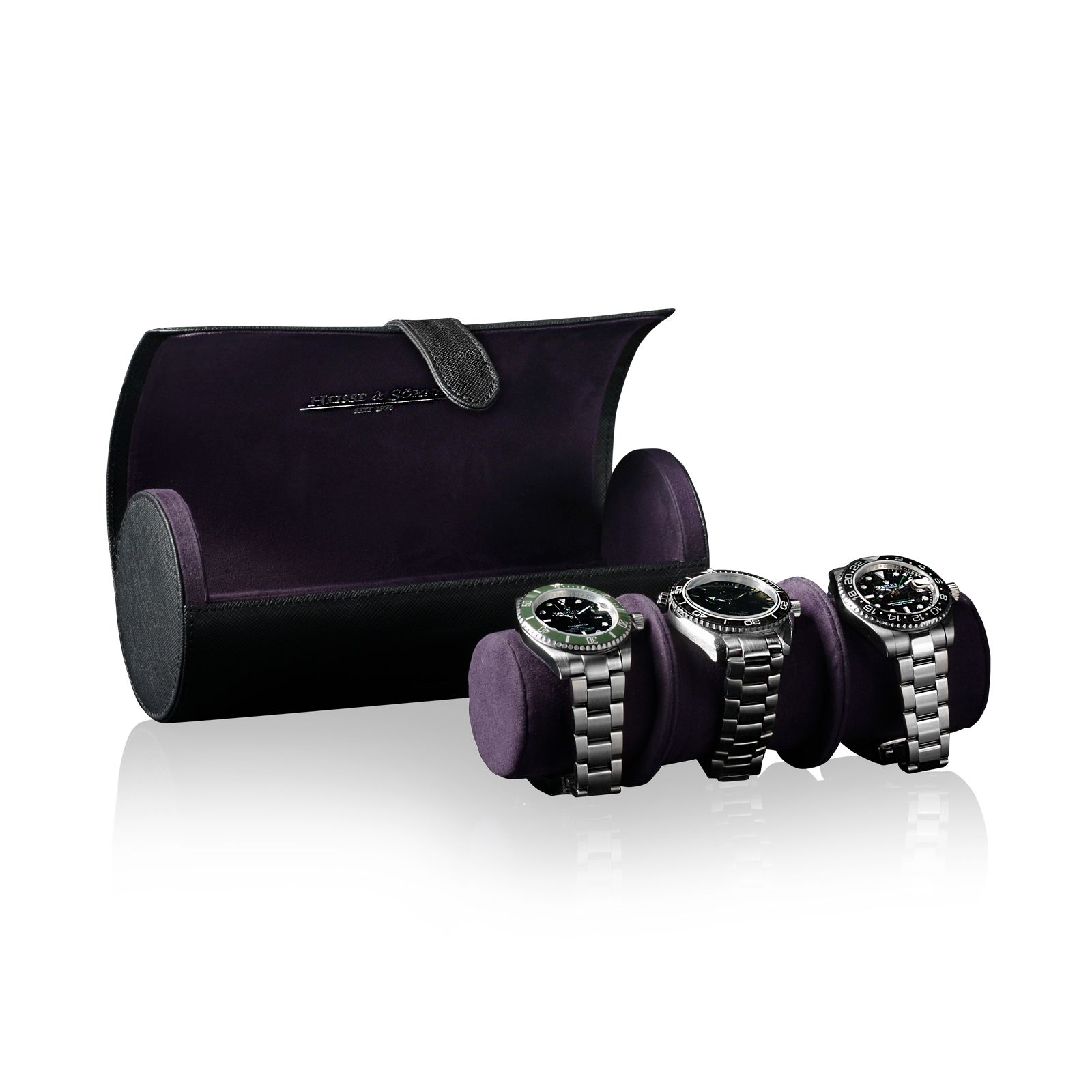 Heisse & Söhne Watch Roll Rondo 3 – Black / Violet
