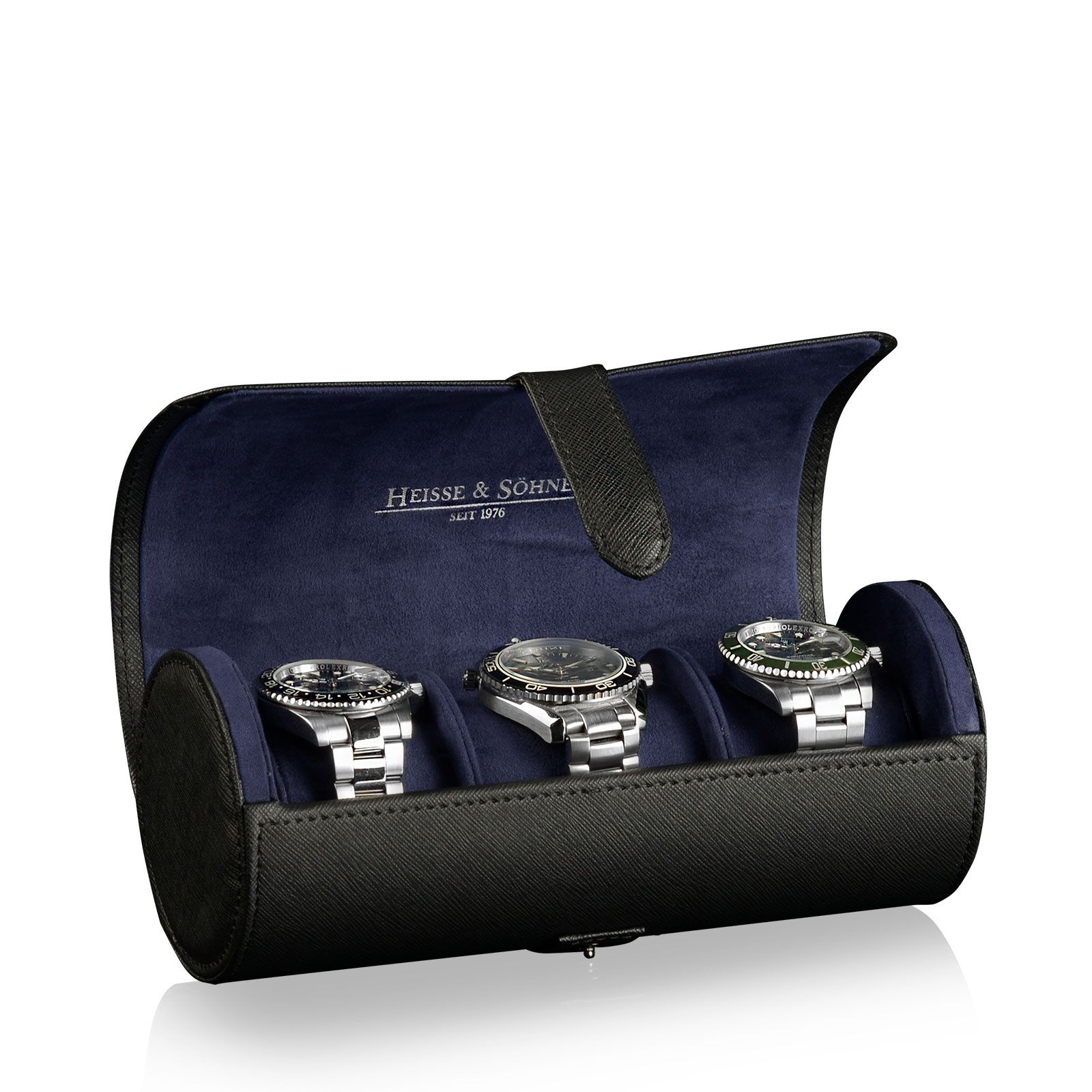 Heisse & Söhne Watch Roll Rondo 3 - Black / Blue