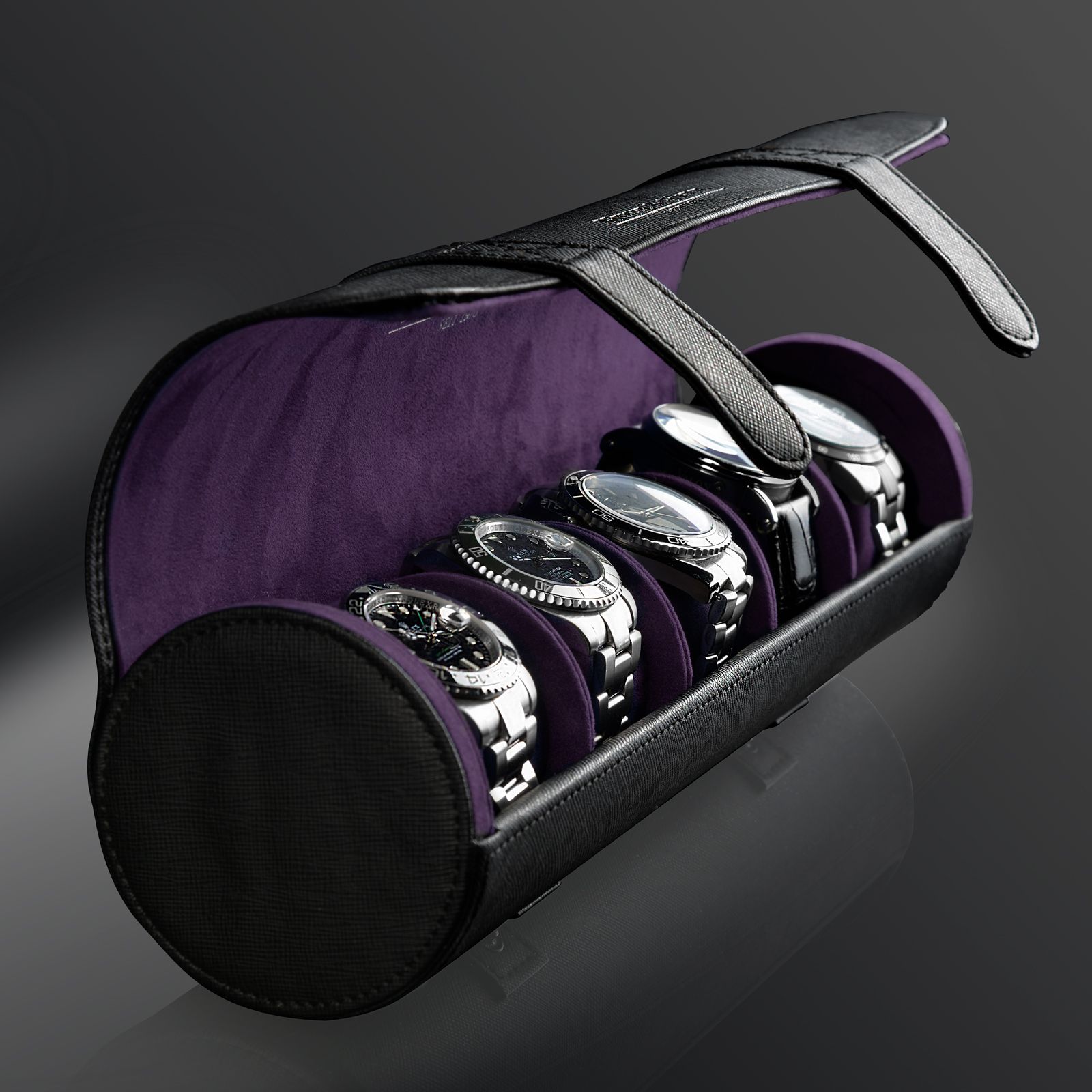 Heisse & Söhne Watch Roll Rondo 5 – Black / Purple