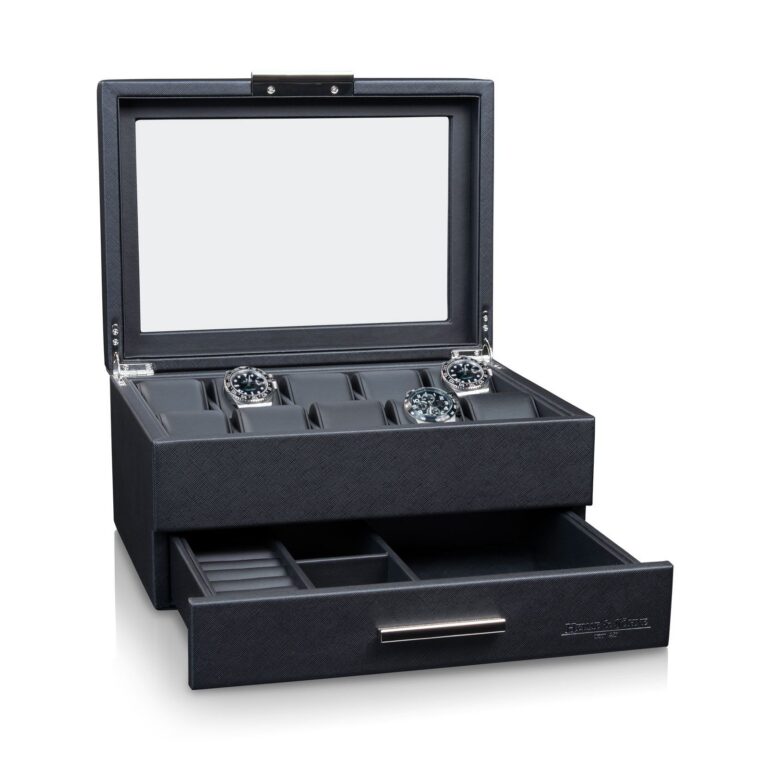 Heisse & Söhne Watch Box Heron 10+ - Black