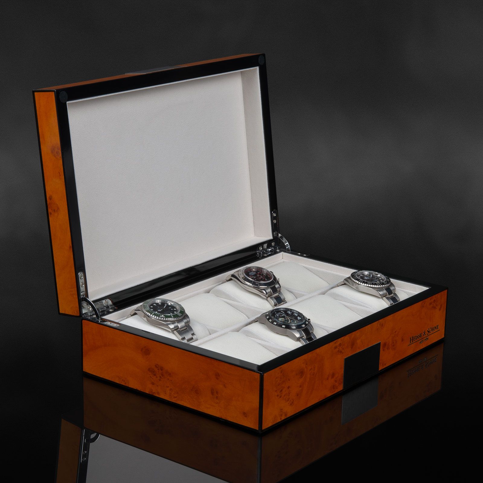 Caja para relojes Heisse & Söhne Botega 8 – Madera de raíz