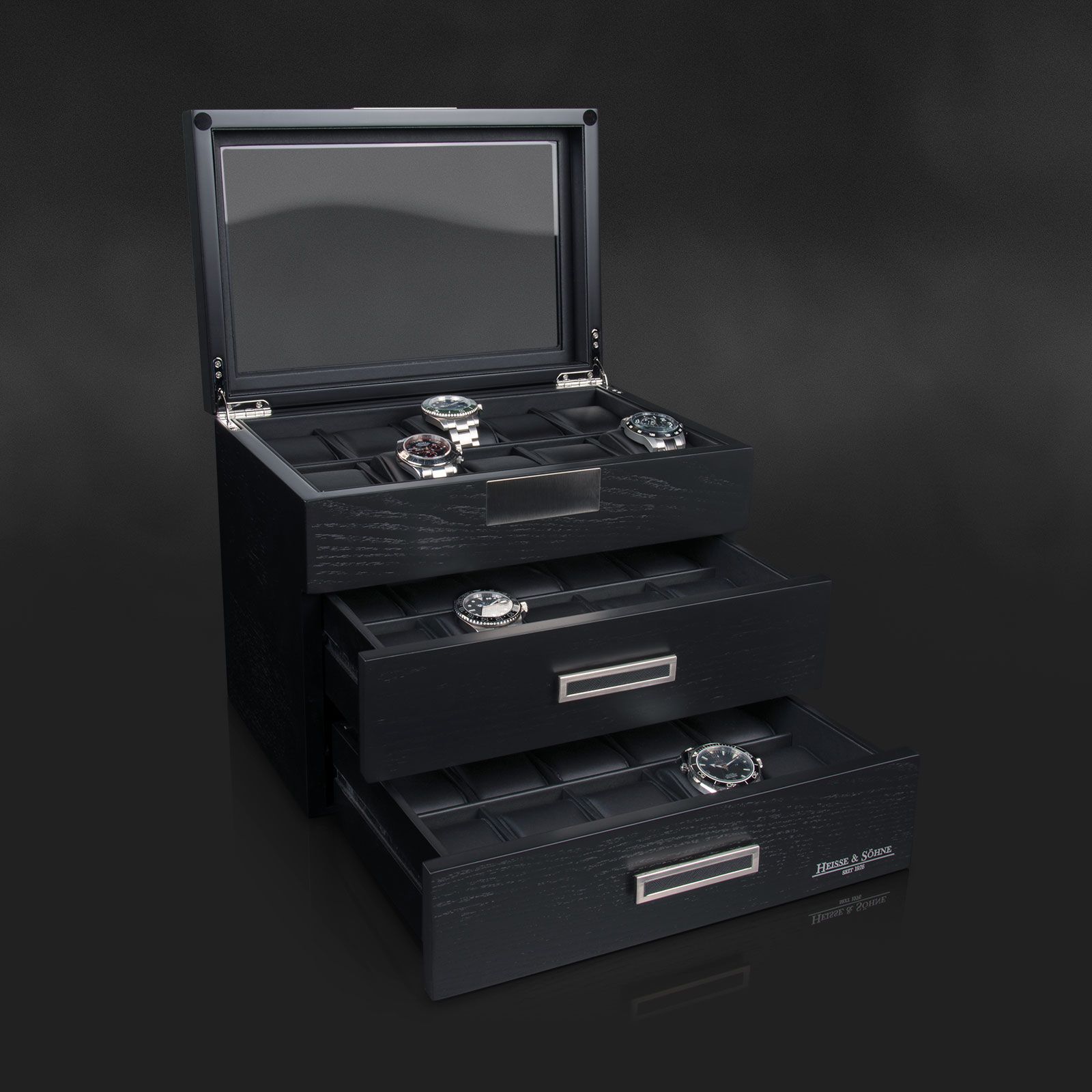 Heisse & Söhne Watch Box Monteray 30 – Black