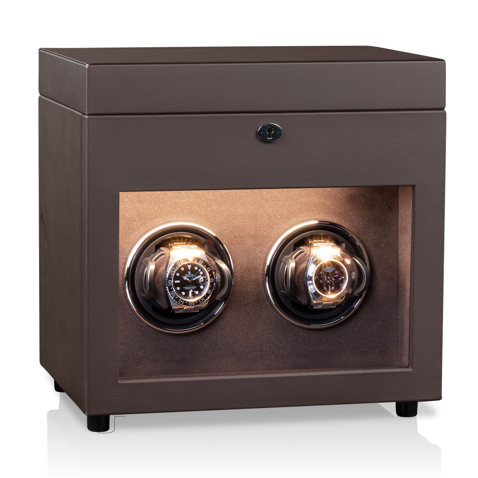 Heisse & Söhne Watch Winder Vancouver 2+ - Brown Brown