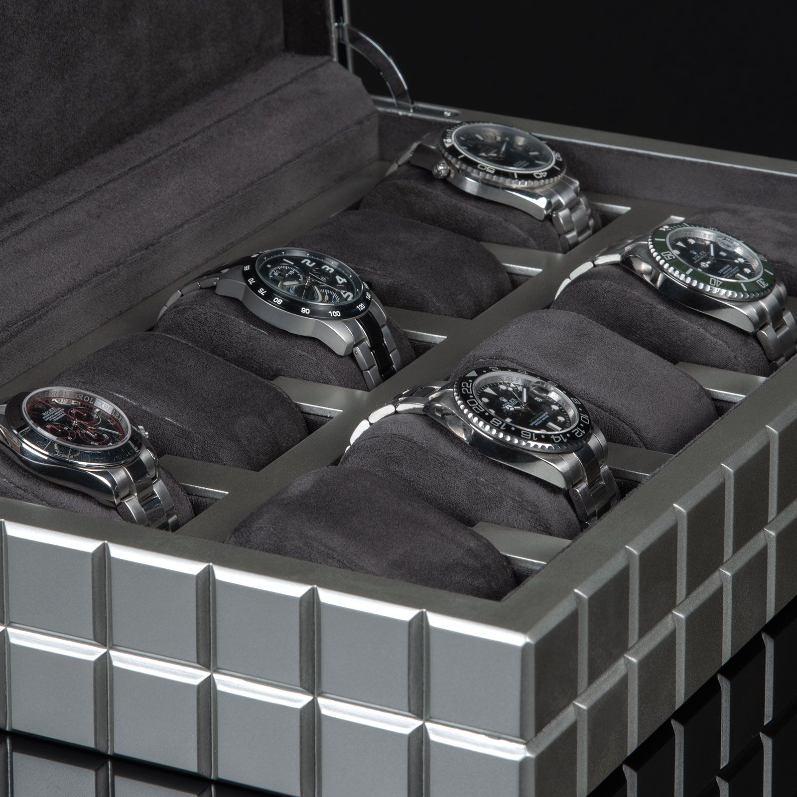 Heisse & Söhne Watch Box Dover 10 – Anthracite Silber