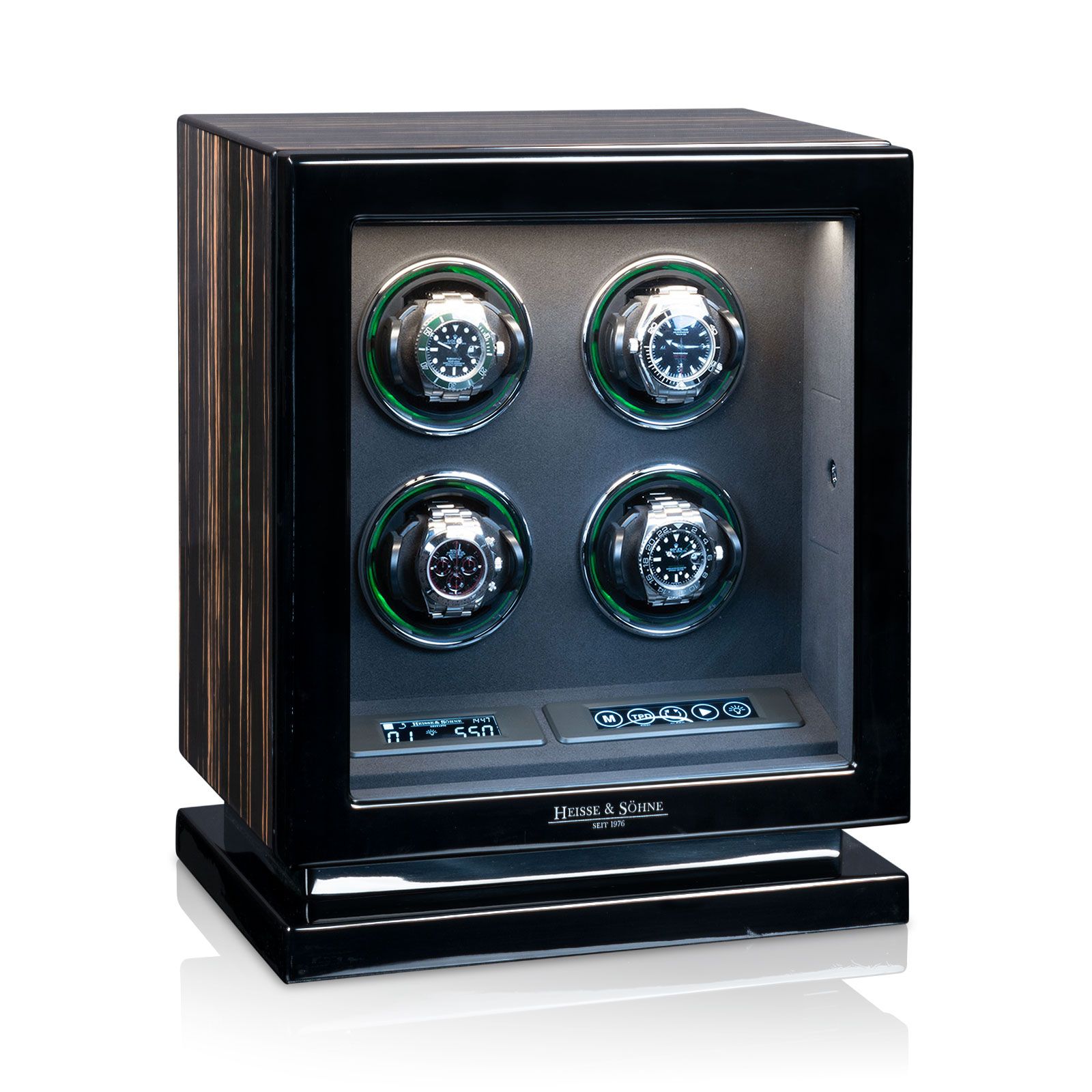 Heisse & Söhne Watch Winder Rome 4 - Ebony High Gloss