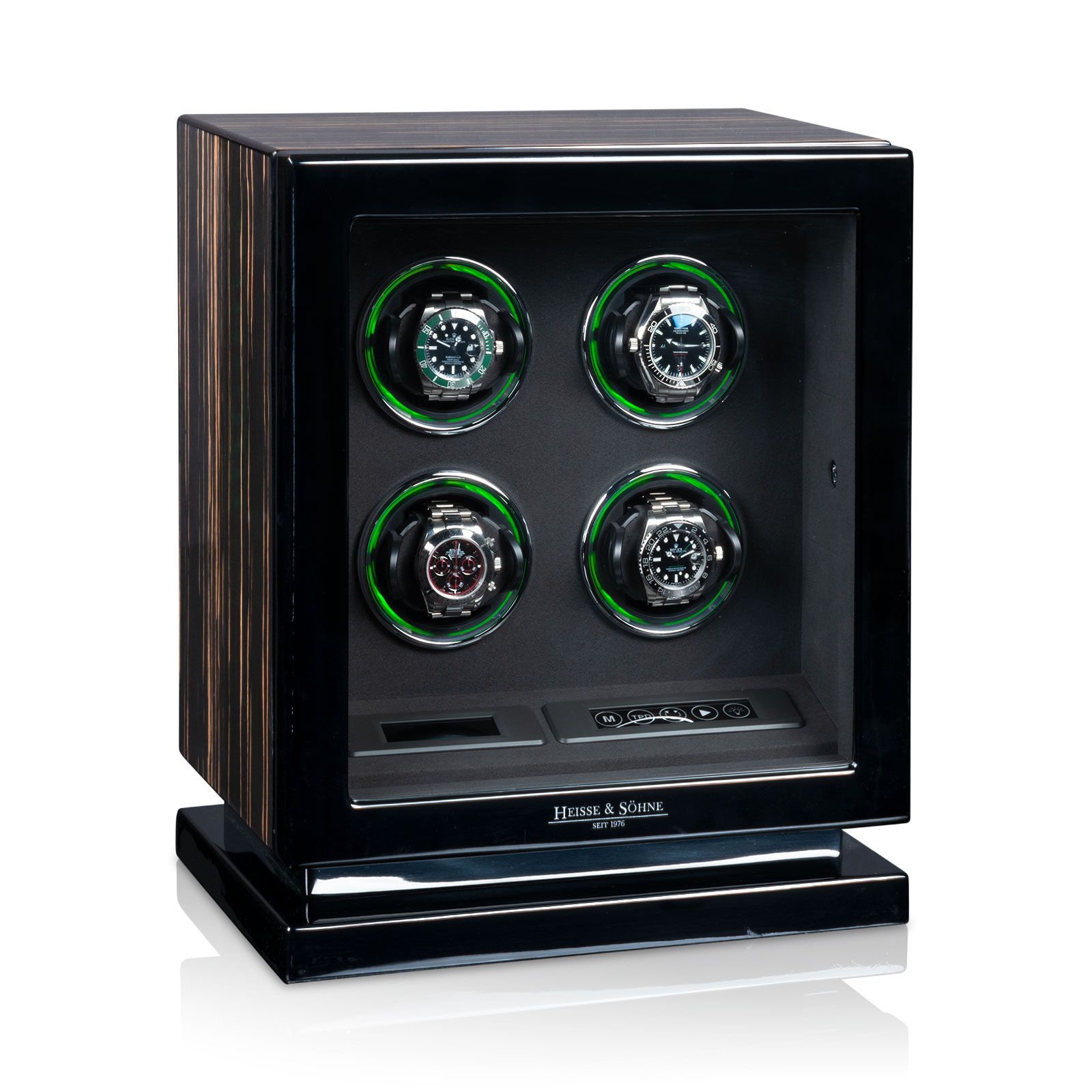 Heisse & Söhne Watch Winder Rome 4 – Ebony High Gloss