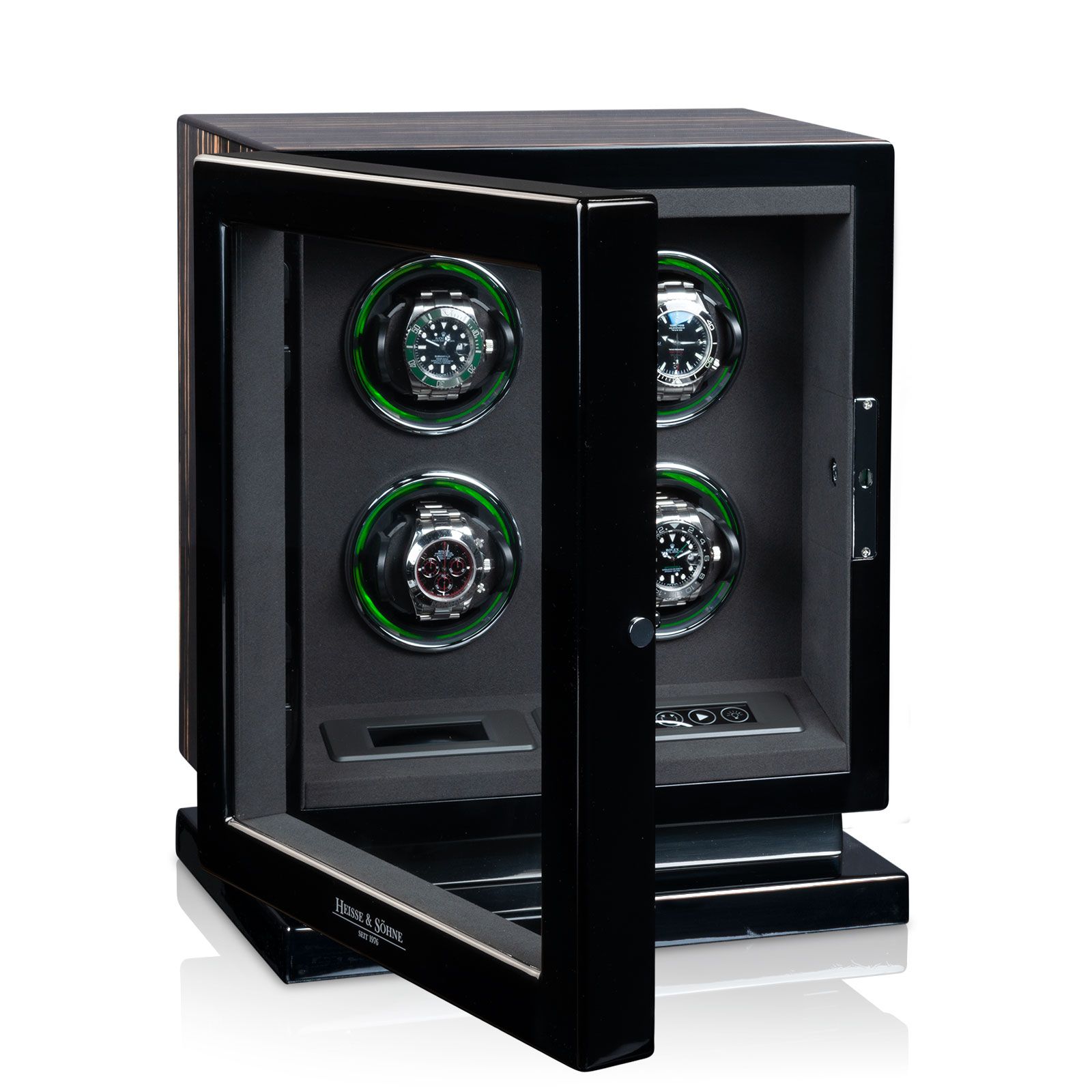 Heisse & Söhne Watch Winder Rome 4 – Ebony High Gloss