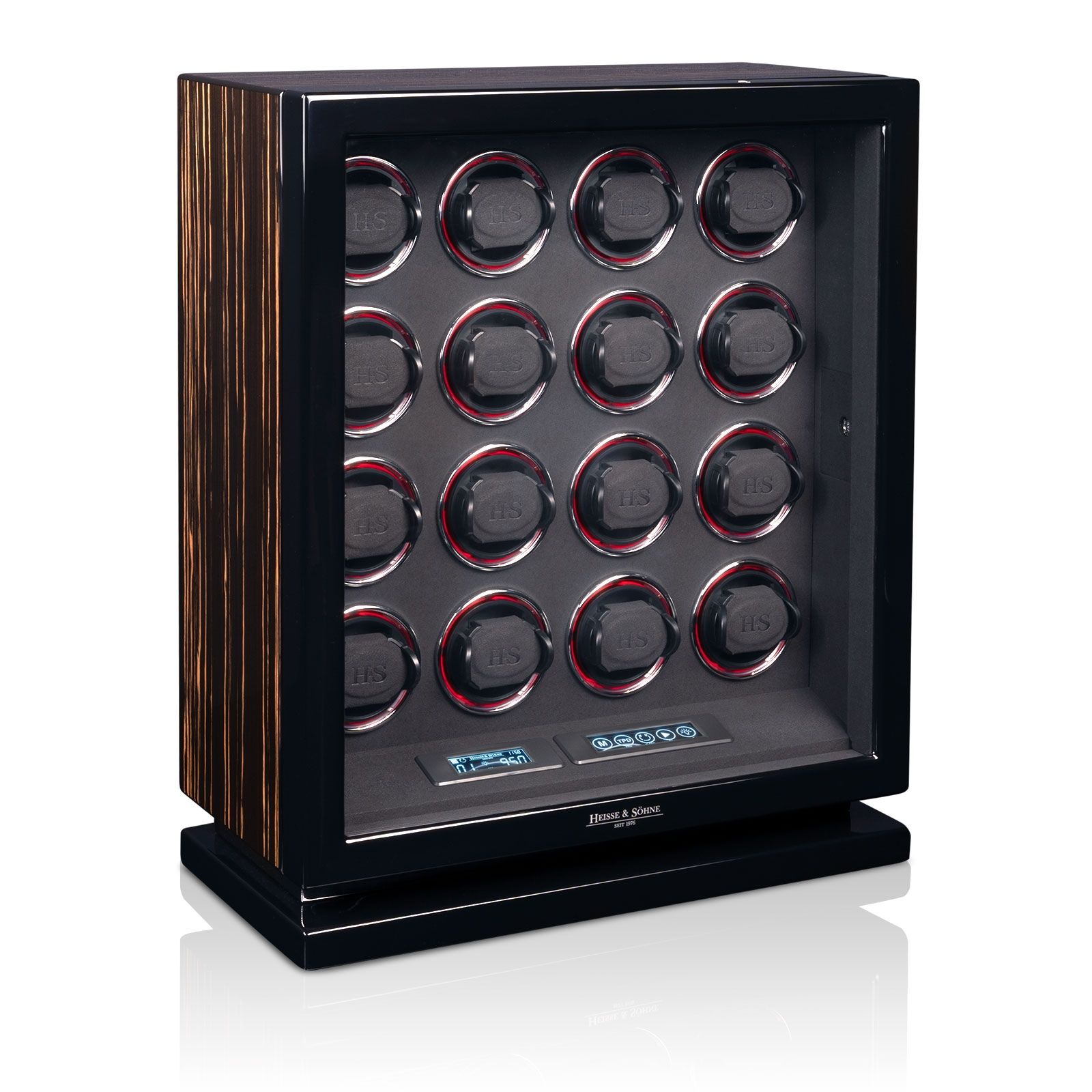 Heisse & Söhne Watch Winder Rome 16 – Ebony High Gloss