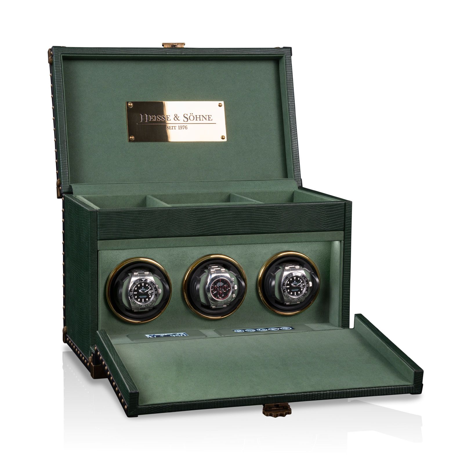 Heisse & Söhne Watch Winder Verne 3 - Green