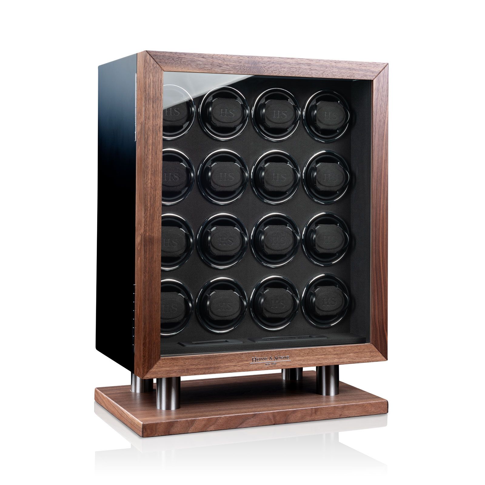 Heisse & Söhne Watch Winder New York 16 - Black Silk Matt