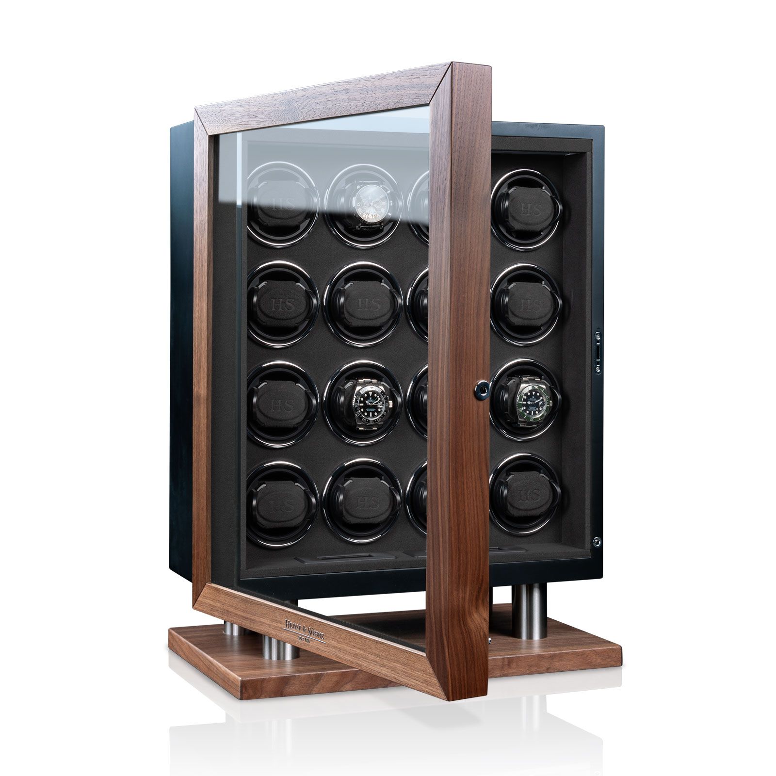 Heisse & Söhne Watch Winder New York 16 – Black Silk Matt