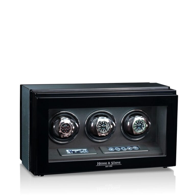 Heisse & Söhne Watch Winder Watch Master 3 - Carbon Style