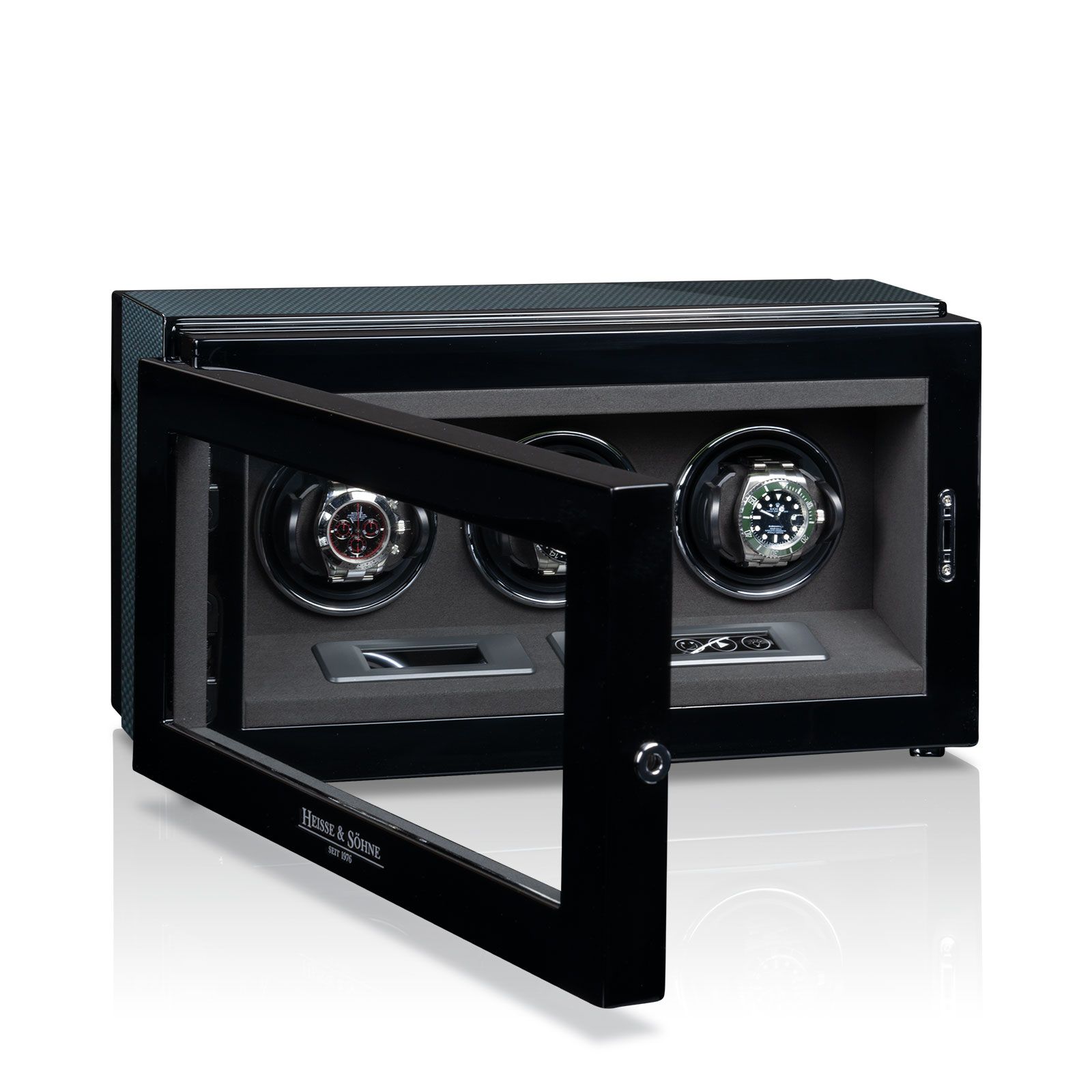 Heisse & Söhne Watch Winder Watch Master 3 – Carbon Style