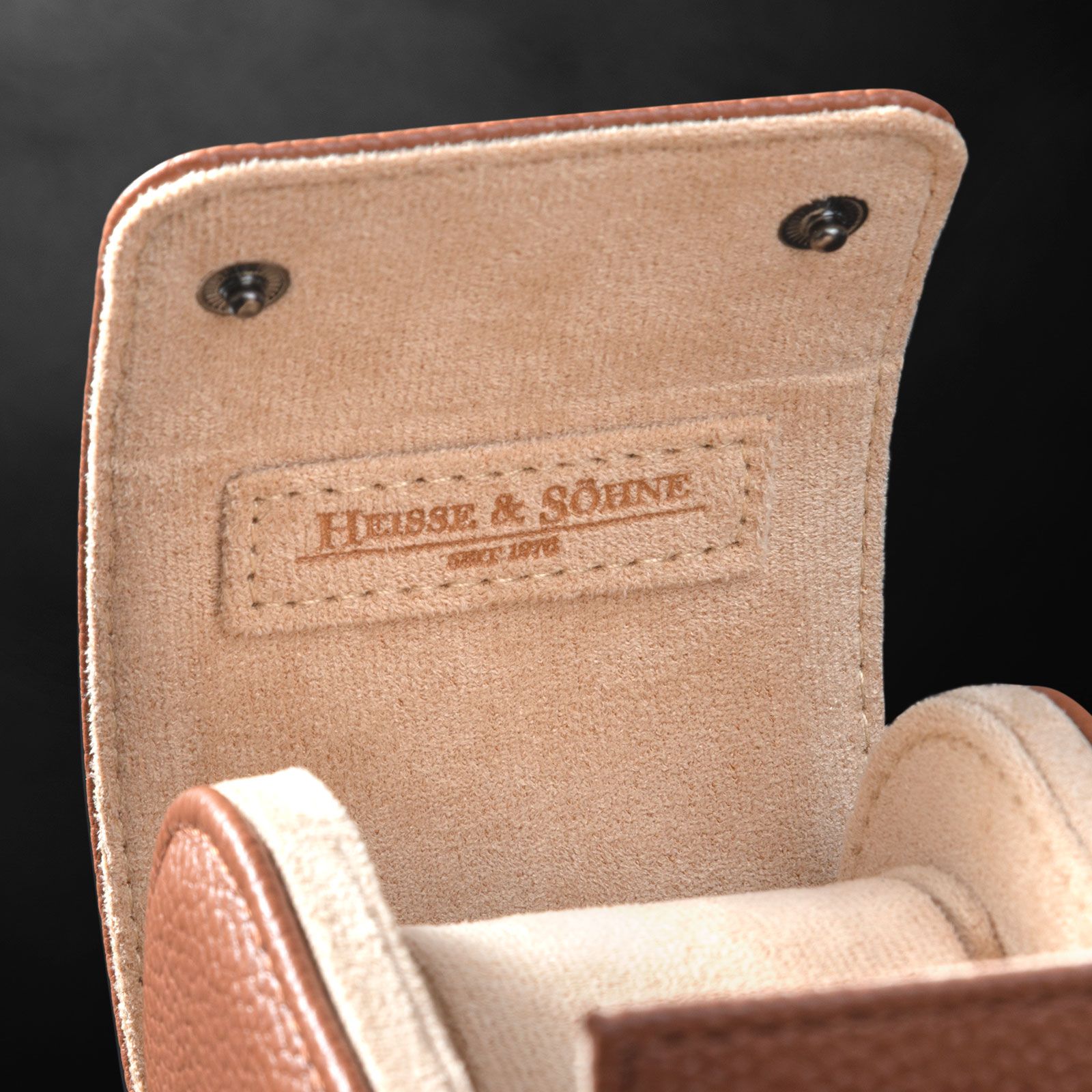 Heisse & Söhne Watch roll Charles – Creme Brown