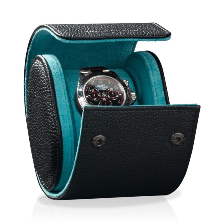 Heisse & Söhne Watch roll Charles - Turquoise Black