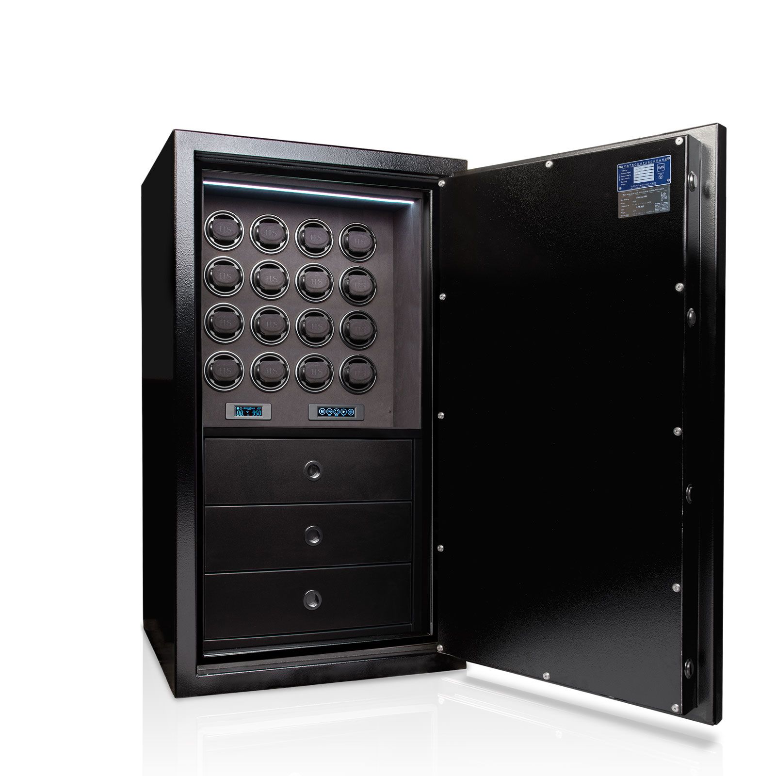Caja fuerte para enrolladores de relojes Heisse & Söhne Lincoln H3 – 16 módulos WG1