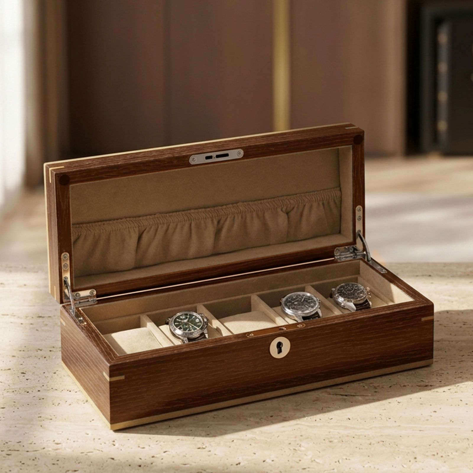 Heisse & Söhne Watch Box Aberdeen 5 -Walnut
