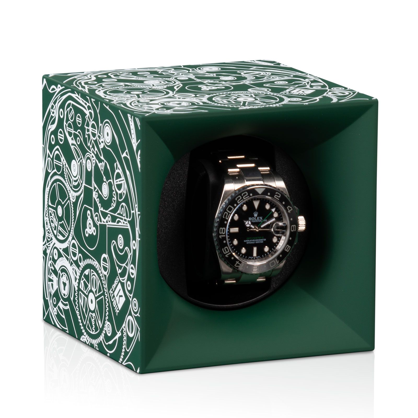 Swiss Kubik Watch Winder Starterbox Abs Movement - Green