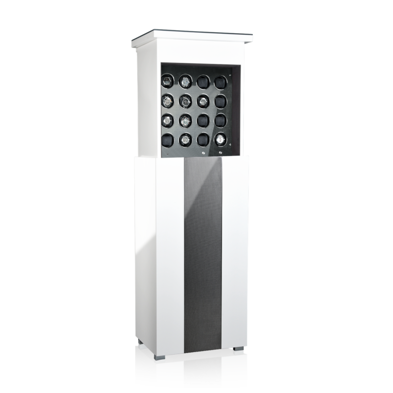 Chronovision Watch Winder Empire - White High Gloss Carbon Lacquer