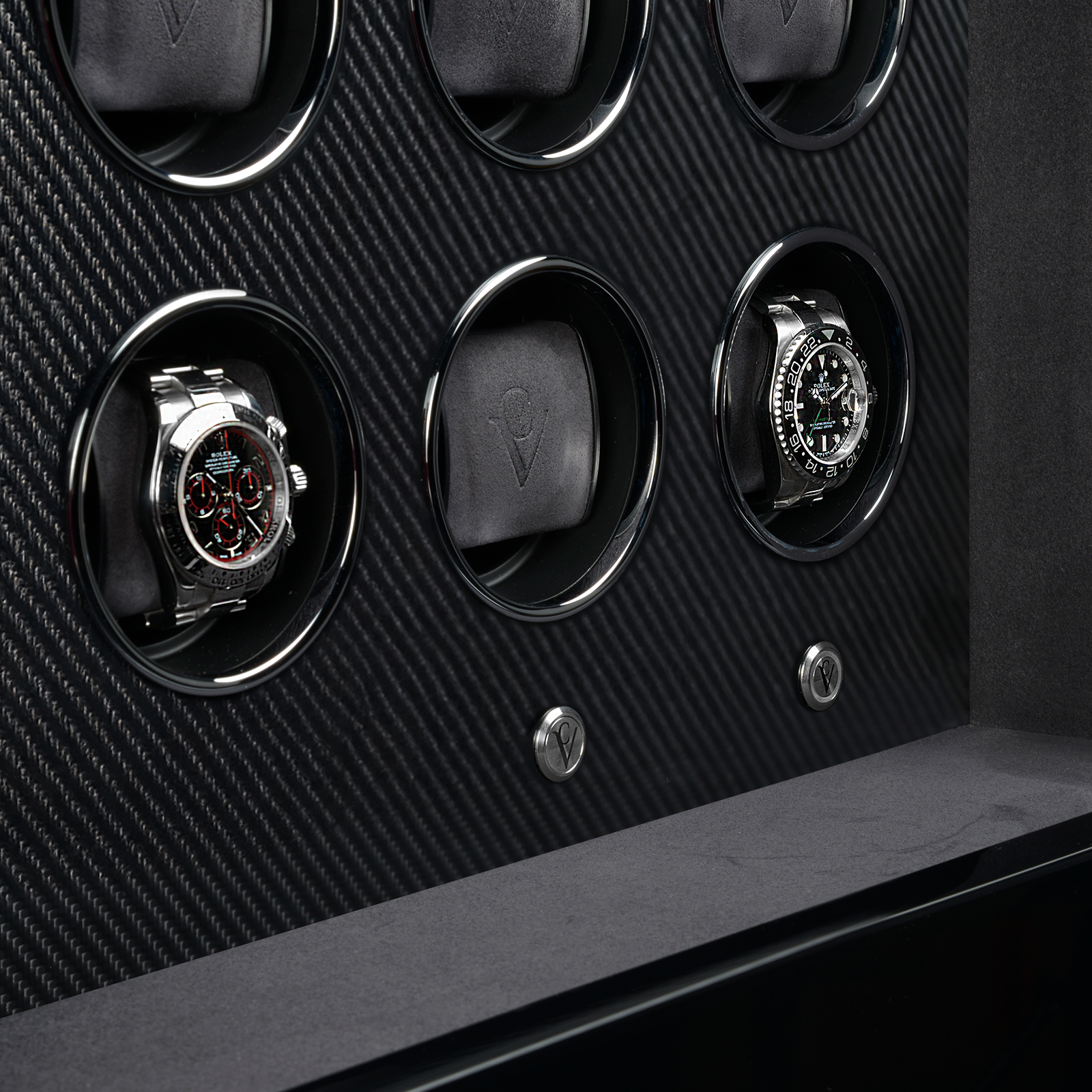 Chronovision Watch Winder Empire Guard – Black High Gloss Carbon Lacquer