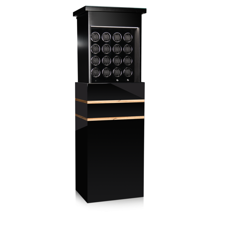 Chronovision Watch Winder Empire Horizon - Black High Gloss Grolegio Hochglanz - Trüfelbuche
