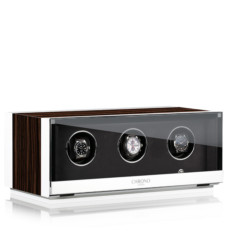 Chronovision Watchwinder Ambiance III - White Silk Matt Ebony Silk Matt