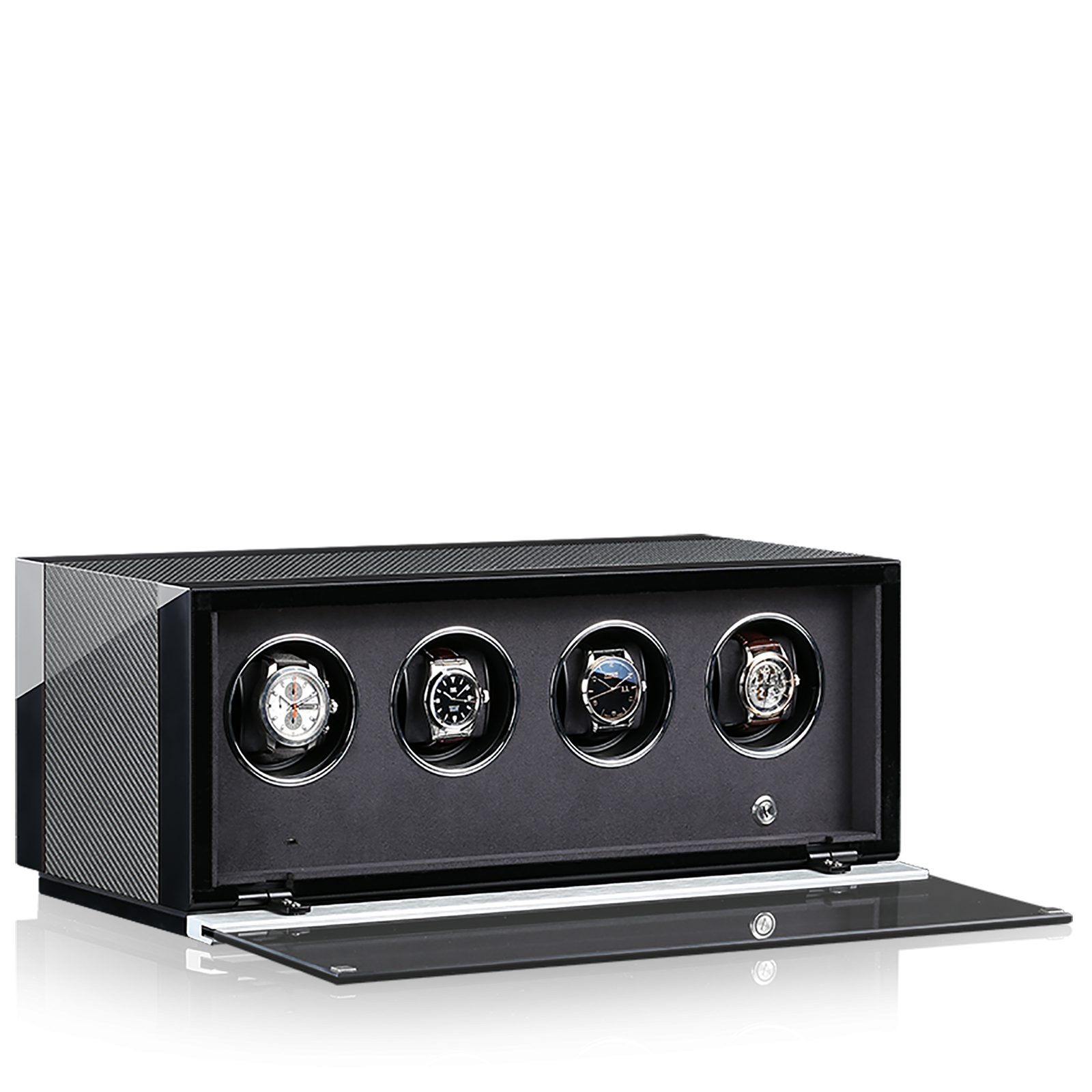 Chronovision Watchwinder Ambiance IV – Laccatura in carbonio nera lucida