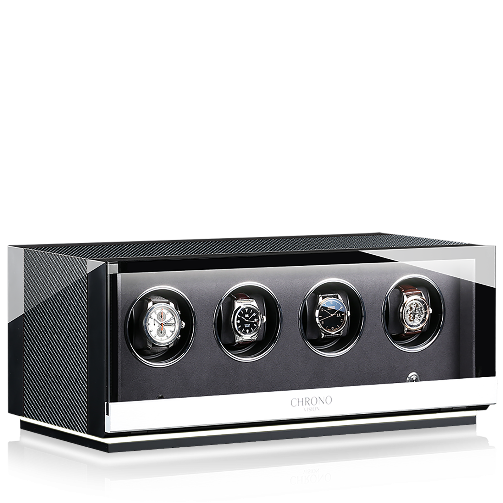 Chronovision Watchwinder Ambiance IV – Laccatura in carbonio nera lucida