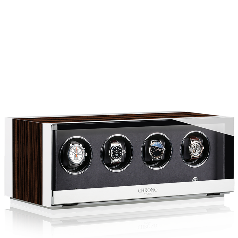 Chronovision Watchwinder Ambiance IV - White Silk Matt Ebony Silk Matt