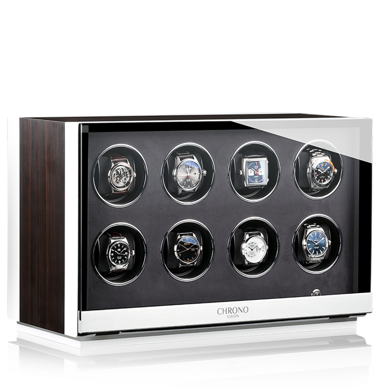 Chronovision Watchwinder Ambiance VIII - White Silk Matt Ebony Silk Matt
