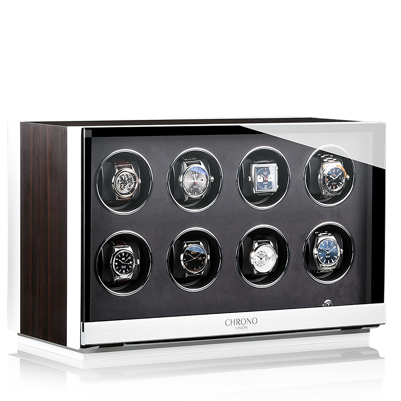 Chronovision Watchwinder Ambiance VIII - White Silk Matt Ebony Silk Matt