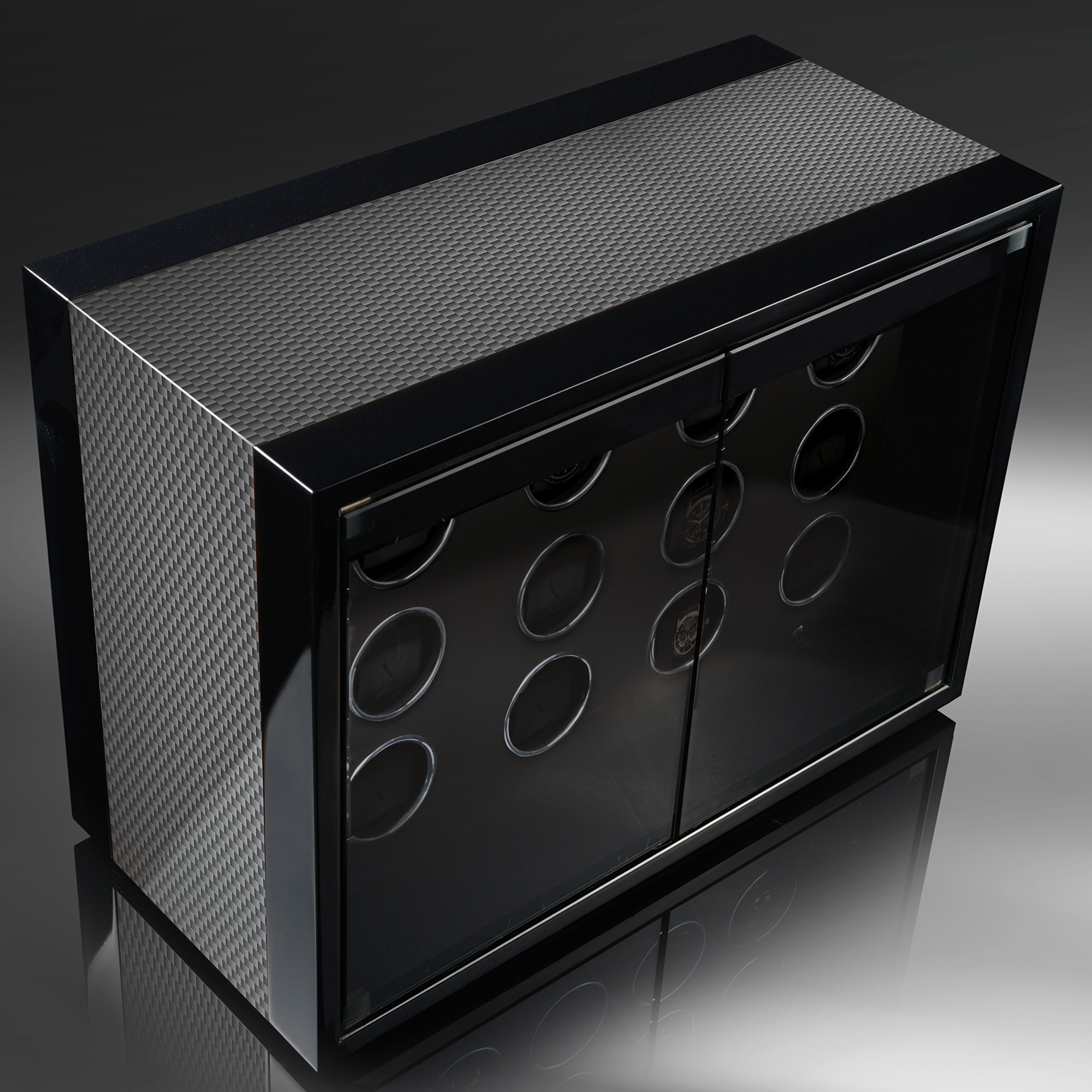 Chronovision Watchwinder Ambiance XII – Black High Gloss Carbon Lacquer