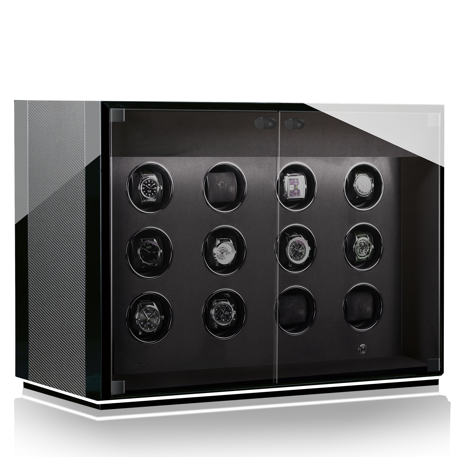 Chronovision Watchwinder Ambiance XII – Black High Gloss Carbon Lacquer