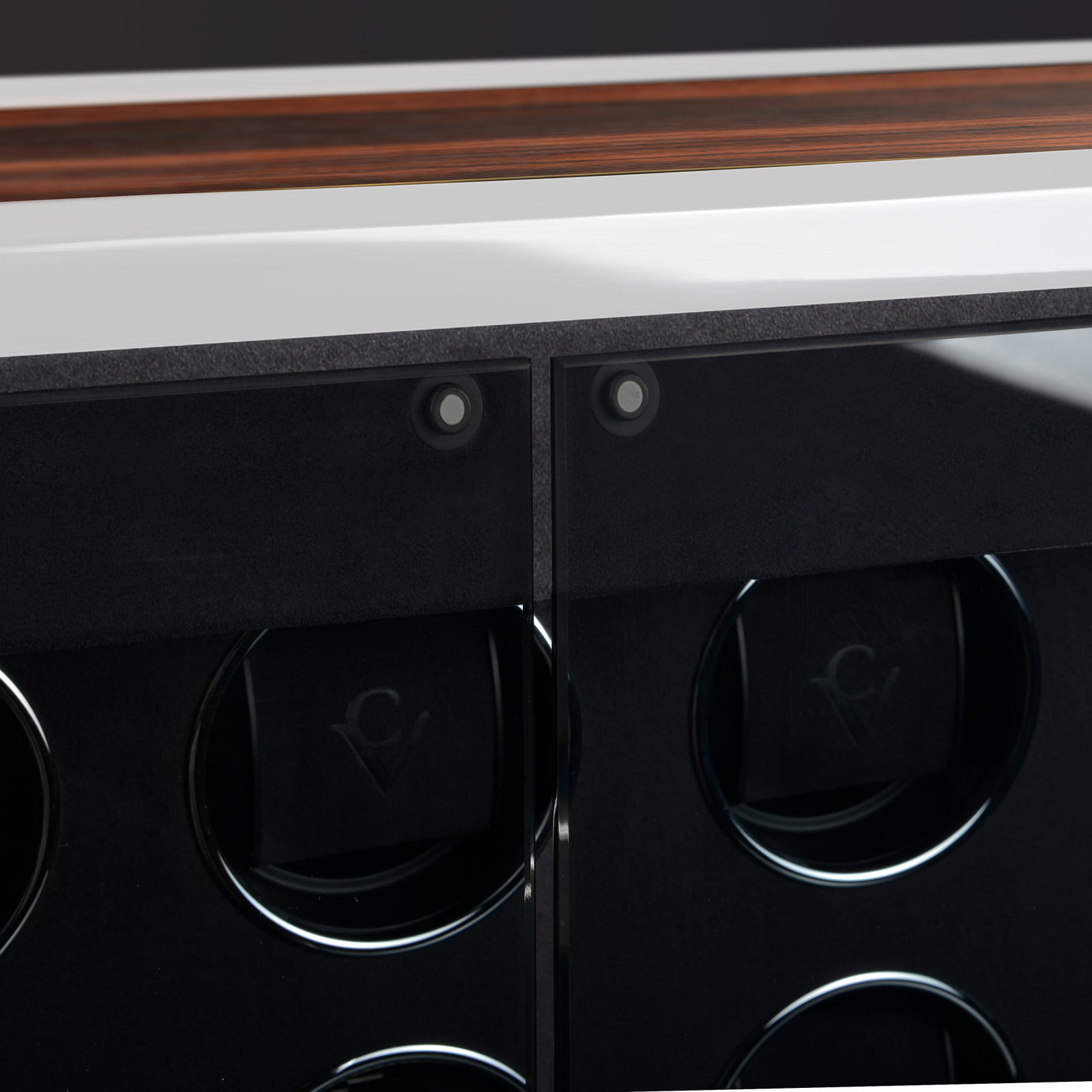 Chronovision Watchwinder Ambiance XII – White Silk Matt Ebony Silk Matt
