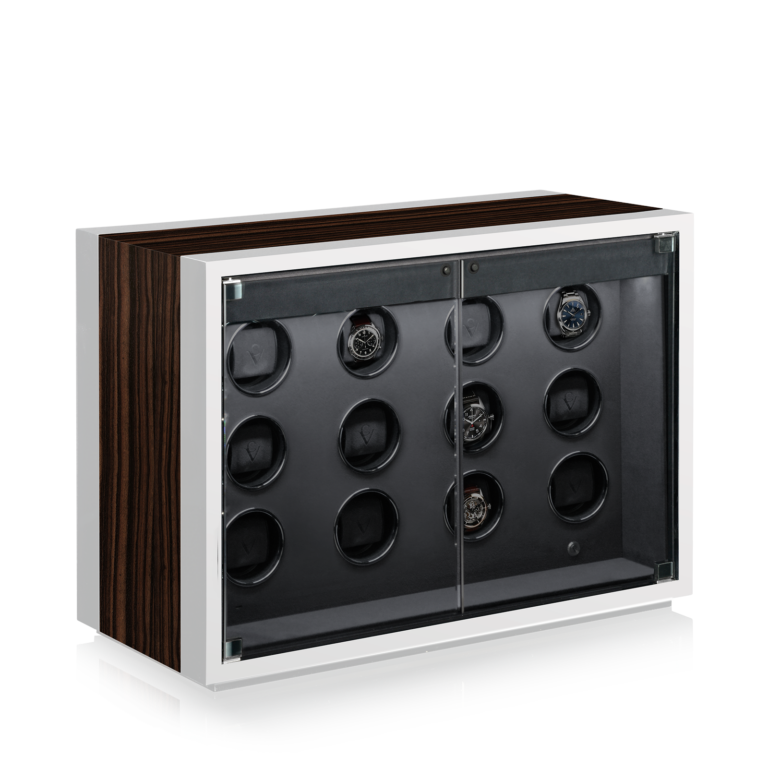 Chronovision Watchwinder Ambiance XII - White Silk Matt Ebony Silk Matt