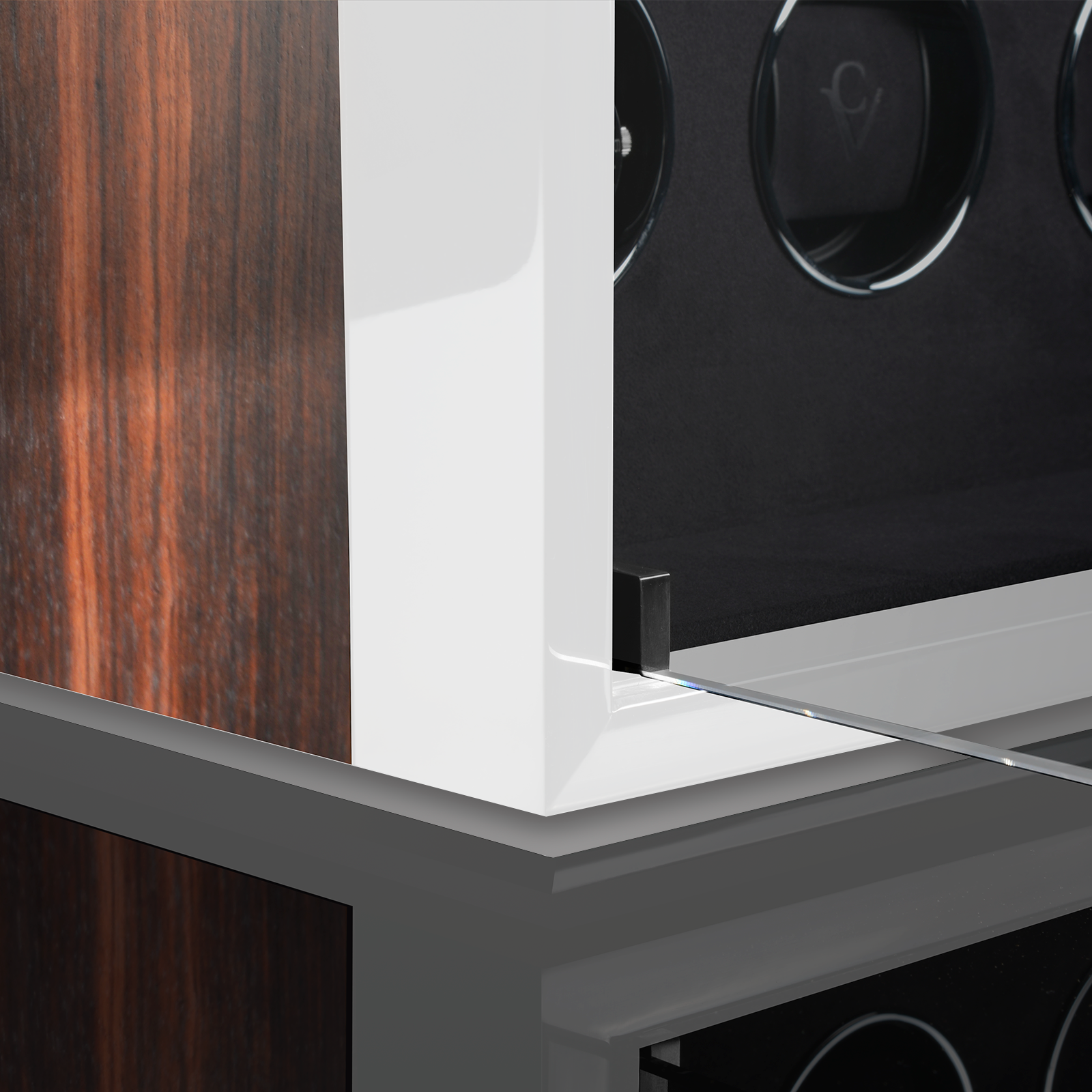 Chronovision Watchwinder Ambiance XII – White Silk Matt Ebony Silk Matt