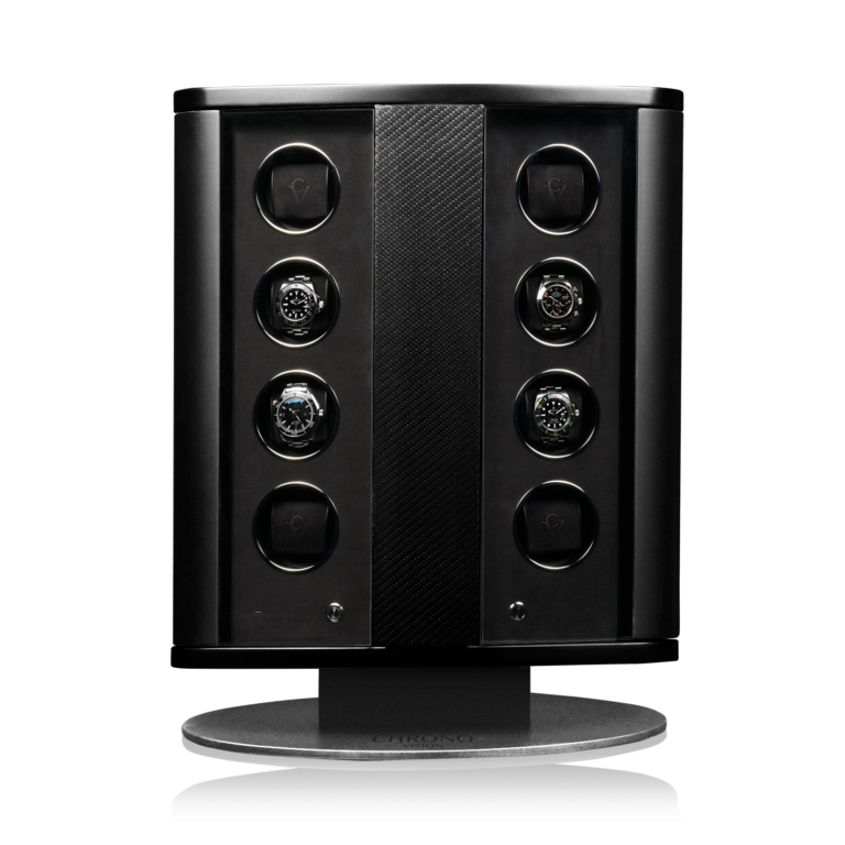 Chronovision Watch Winder Prestige - Carbon Lacquer Black Silk Matt